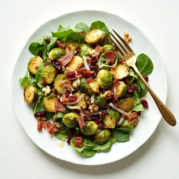 bacon infused brussels sprouts salad