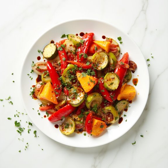 balsamic glazed roasted vegetables