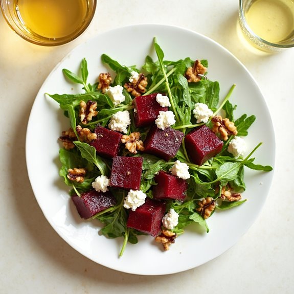 beet and goat cheese salad