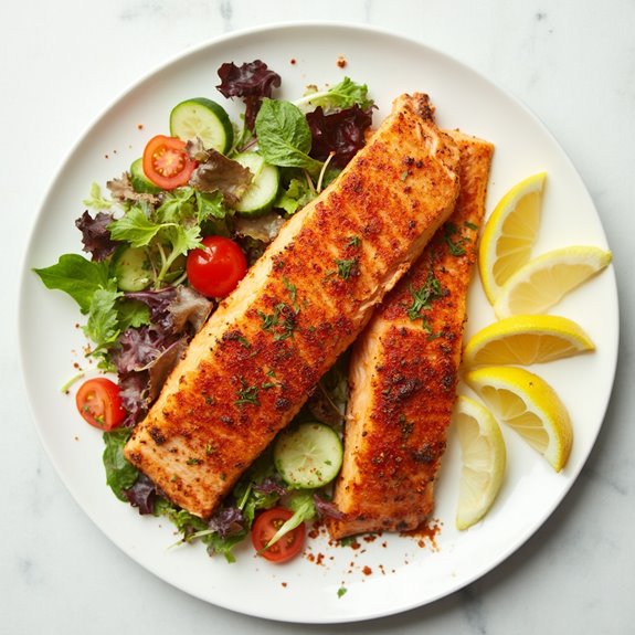 cajun seasoned air fried salmon