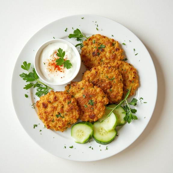 chickpea patties with mediterranean flavors