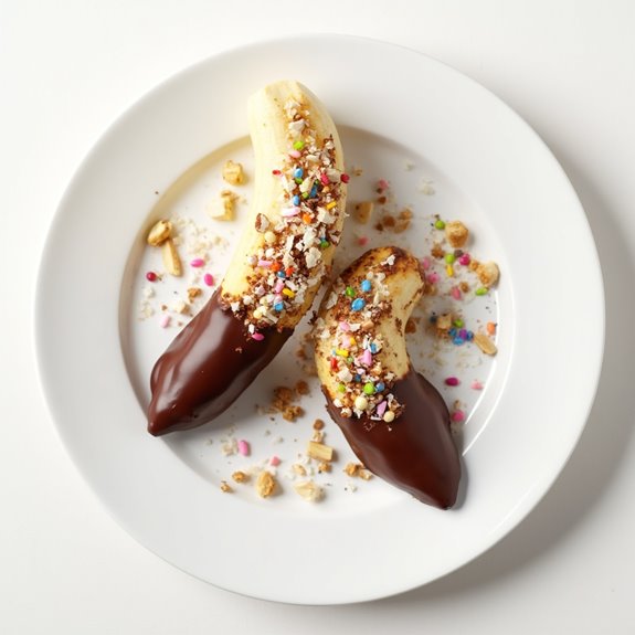 chocolate covered air fryer bananas