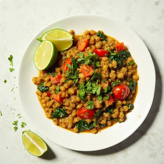 coconut lentils in curry