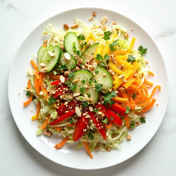 colorful vegetable salad mix