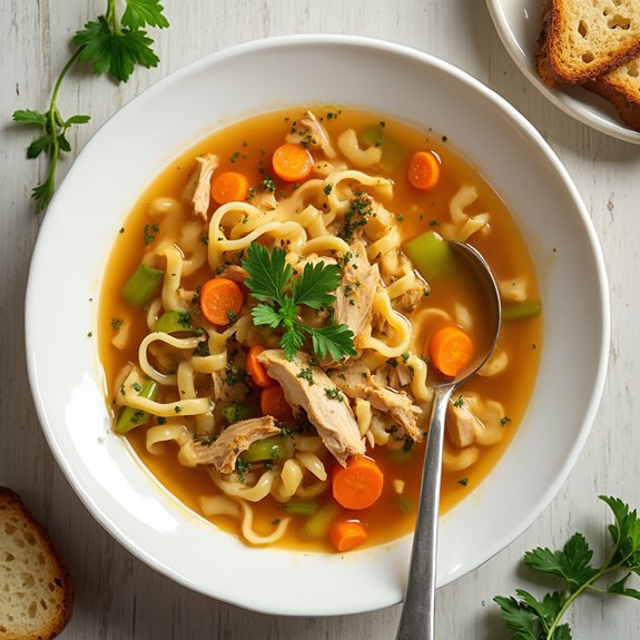 comforting hearty chicken soup