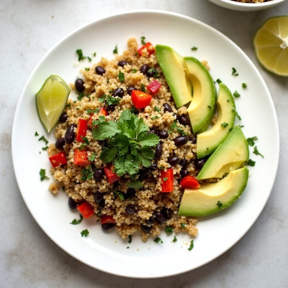 comforting quinoa black bean dish