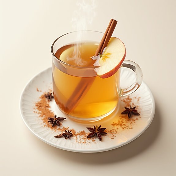 cozy spiced apple beverage