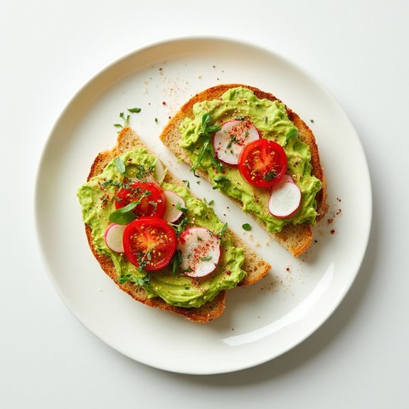 creamy avocado on toast