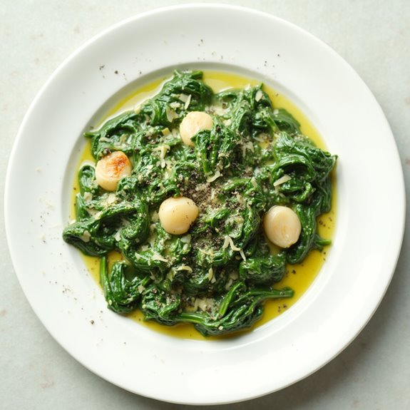 creamy flavorful spinach dish