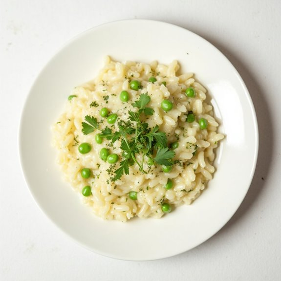 creamy pea risotto delight