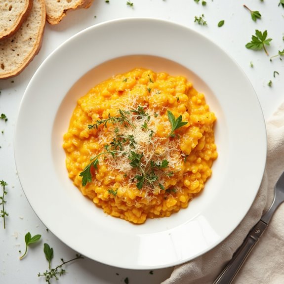 creamy pumpkin rice dish