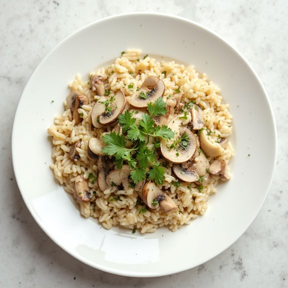 creamy vegan mushroom dish