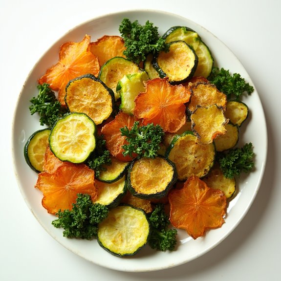 crispy air fried vegetable snacks