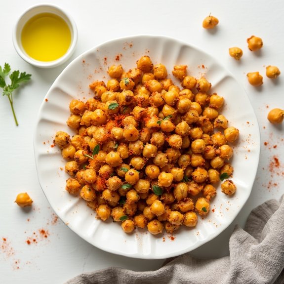 crispy crunchy chickpea treat