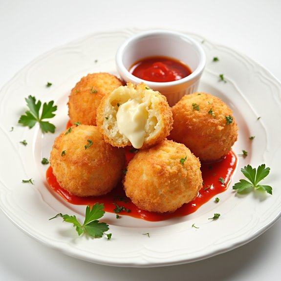 crispy rice balls appetizer