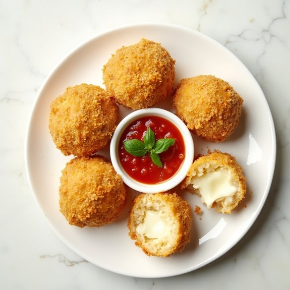 crispy rice balls appetizer