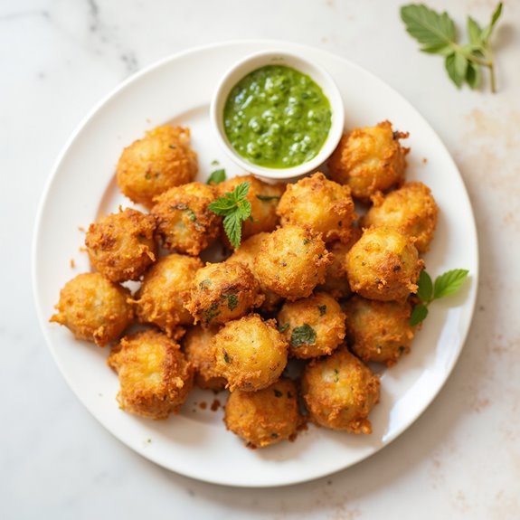 crispy spiced indian fritters