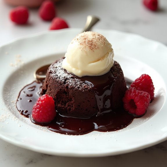 decadent molten chocolate dessert