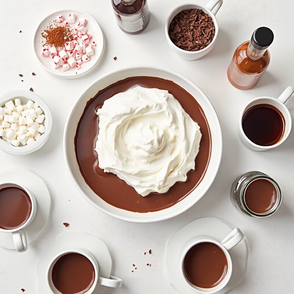 decadent warm chocolate station