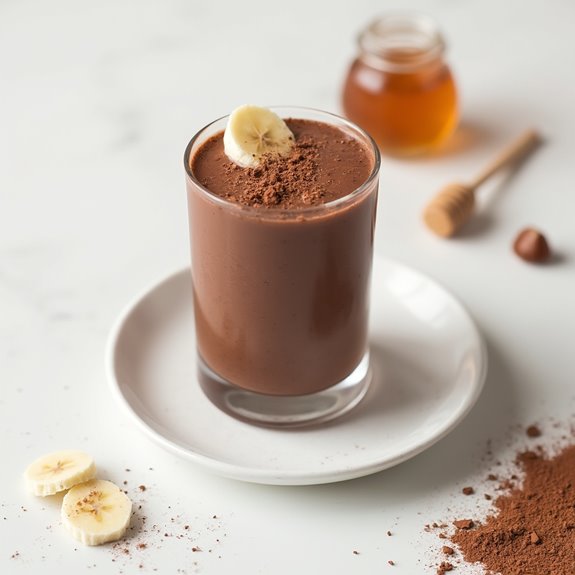 delicious chocolate protein smoothie