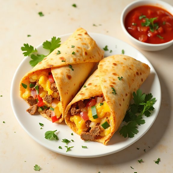 delicious morning tortilla wraps