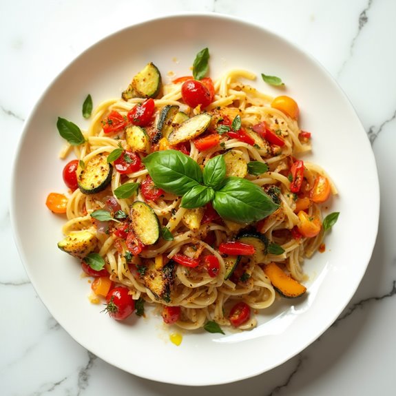 delicious roasted vegetable pasta