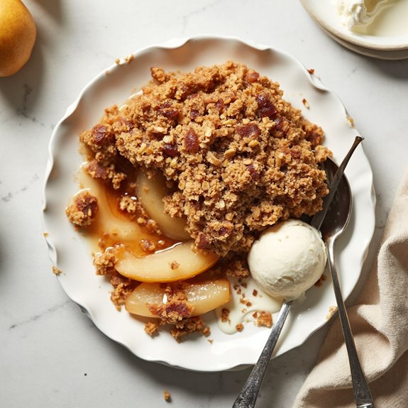 delicious spiced pear dessert