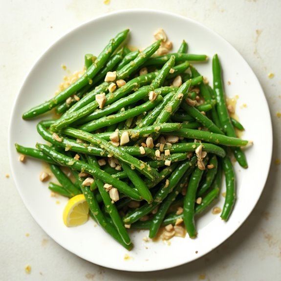 garlic butter flavored green beans