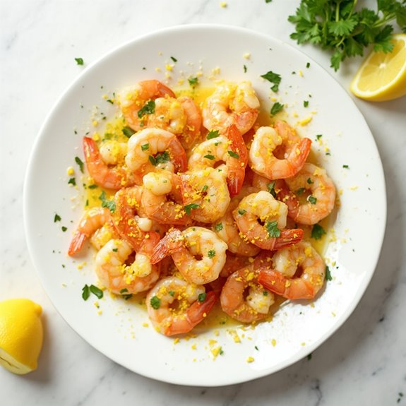 garlic infused lemon shrimp dish