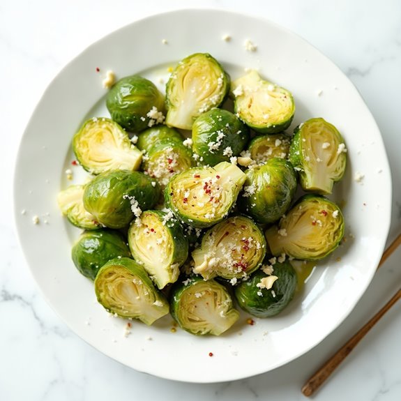 garlic parmesan brussels sprouts recipe