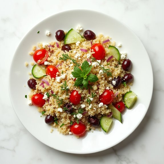 healthy mediterranean quinoa dish