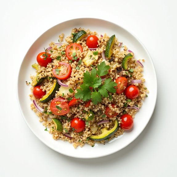 healthy quinoa vegetable salad