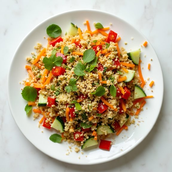 healthy thai quinoa salad