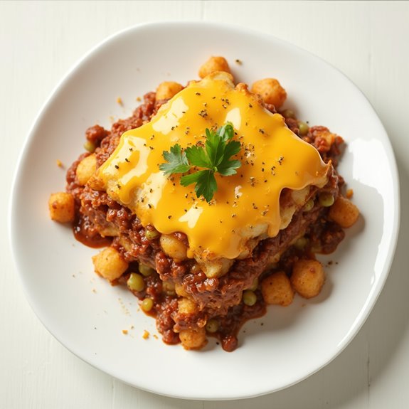 hearty saucy ground beef casserole