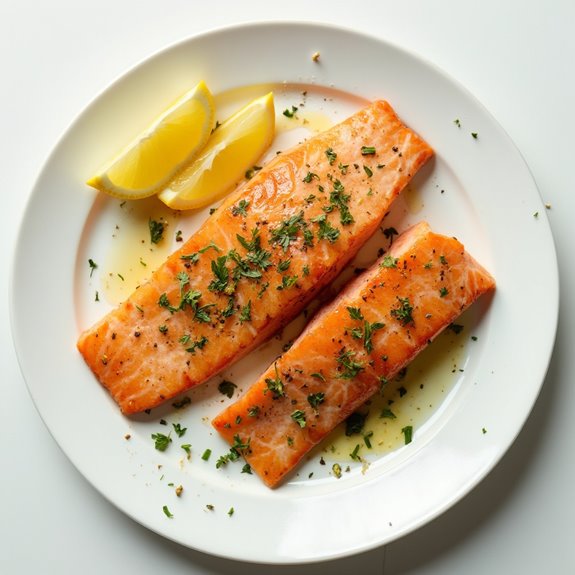 lemon garlic flavored salmon