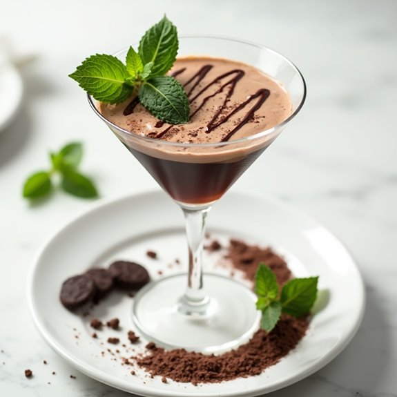 minty chocolate cocktail delight