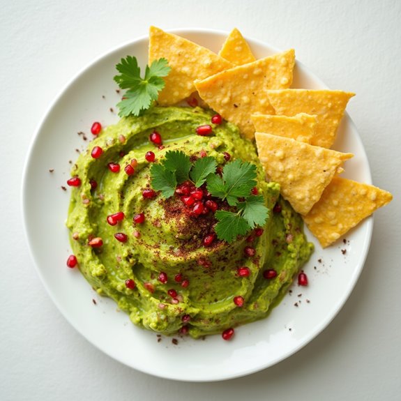 pomegranate infused avocado dip