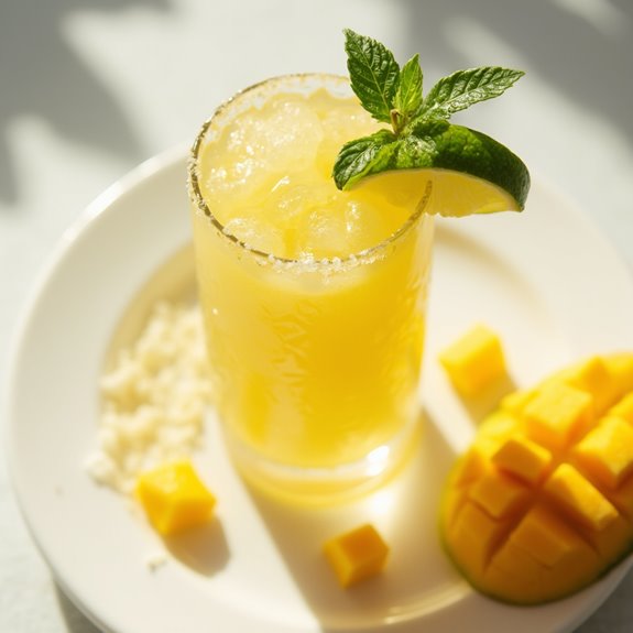 refreshing tropical fruit cocktail