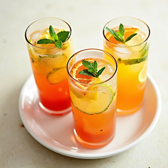 refreshing tropical fruit cocktail