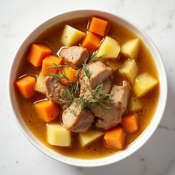 savory apple cider pork stew