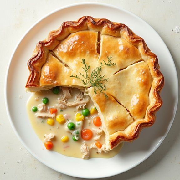 savory chicken pie dish