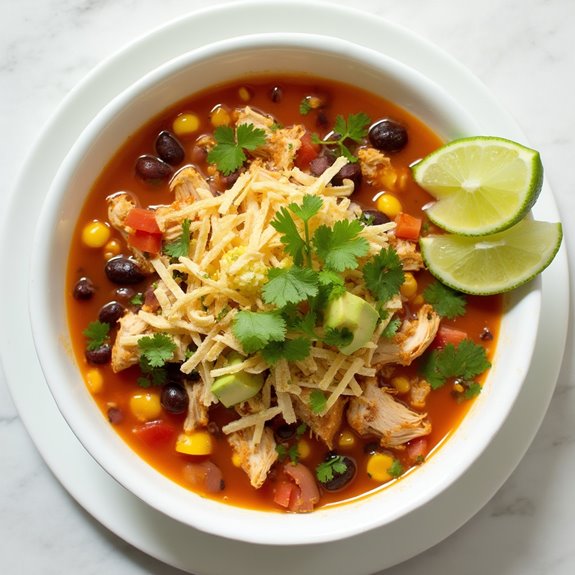 savory chicken tortilla soup