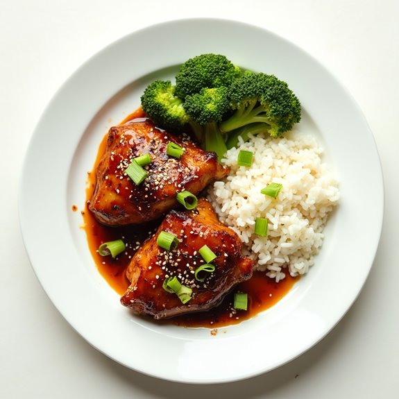 savory glazed chicken thighs