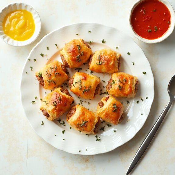 savory pastry with sausage