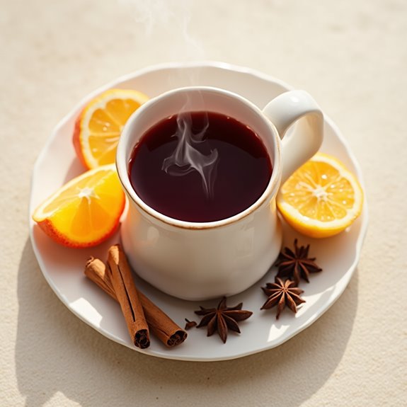 spiced warm red wine