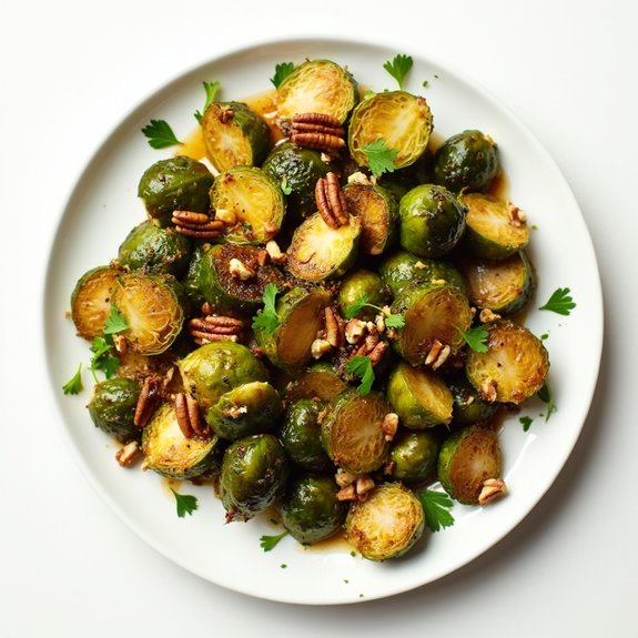 sweet and savory brussels sprouts