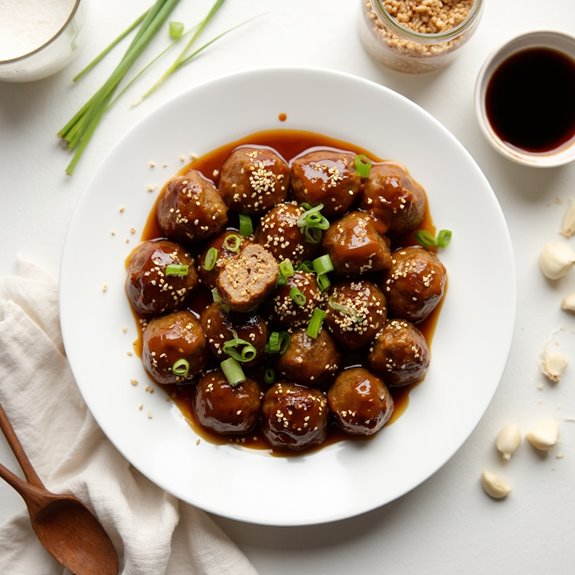 sweet and savory meatballs