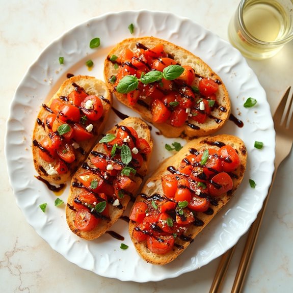 toasted bread with toppings