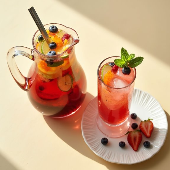 tropical fruit wine punch