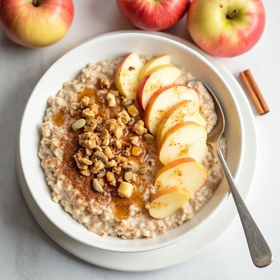 warm spiced apple oatmeal